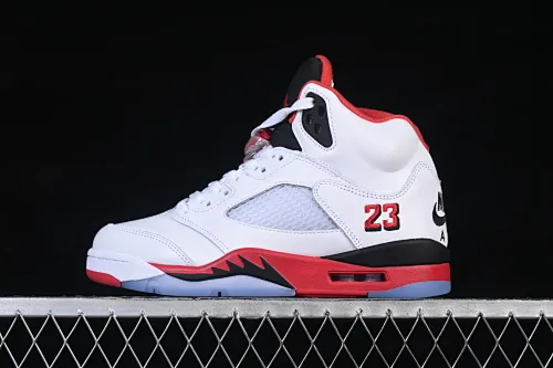 All categories Air Jordan Jordan series basketball shoes Air Jordan 5 TG version Air Jordan 5 Retro "Fire Red Black Tongue" AJ5 Joe 5 Rukawa Maple Flame Red first layer basketball shoes HQ7978-101